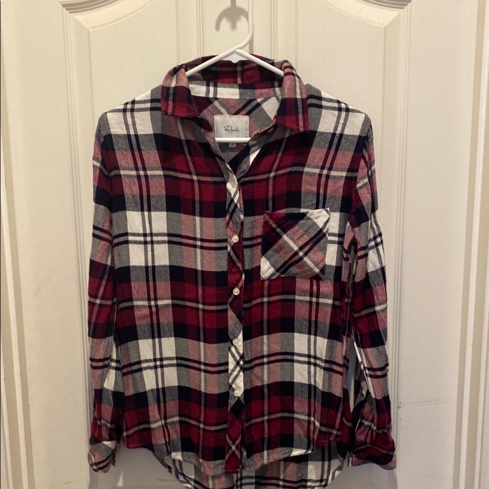 Rails Hunter Soft Plaid Button Down shirt size XS
